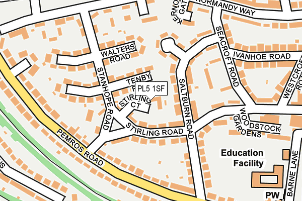 PL5 1SF map - OS OpenMap – Local (Ordnance Survey)