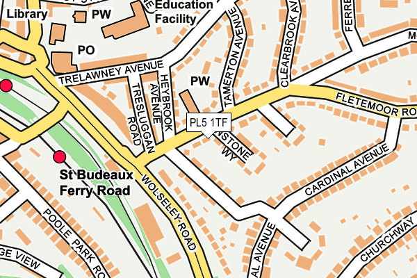 PL5 1TF map - OS OpenMap – Local (Ordnance Survey)