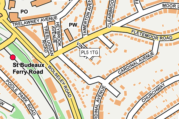 PL5 1TG map - OS OpenMap – Local (Ordnance Survey)