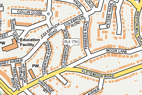 PL5 1TH map - OS OpenMap – Local (Ordnance Survey)