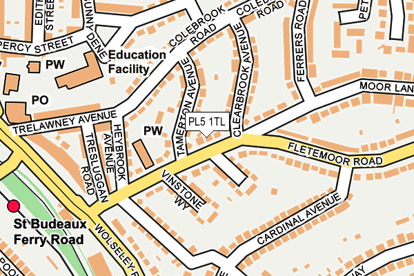 PL5 1TL map - OS OpenMap – Local (Ordnance Survey)