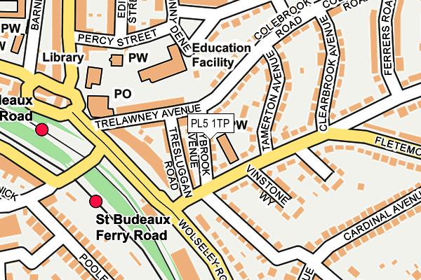 PL5 1TP map - OS OpenMap – Local (Ordnance Survey)