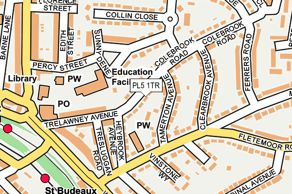 PL5 1TR map - OS OpenMap – Local (Ordnance Survey)