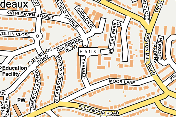 PL5 1TX map - OS OpenMap – Local (Ordnance Survey)