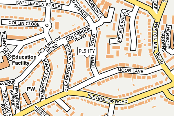 PL5 1TY map - OS OpenMap – Local (Ordnance Survey)