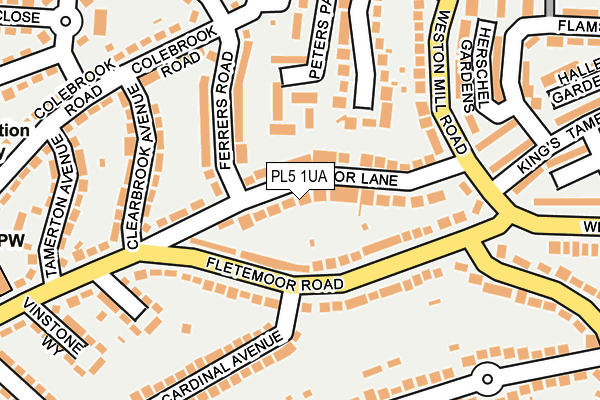 PL5 1UA map - OS OpenMap – Local (Ordnance Survey)