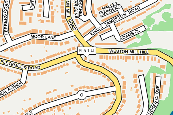 PL5 1UJ map - OS OpenMap – Local (Ordnance Survey)