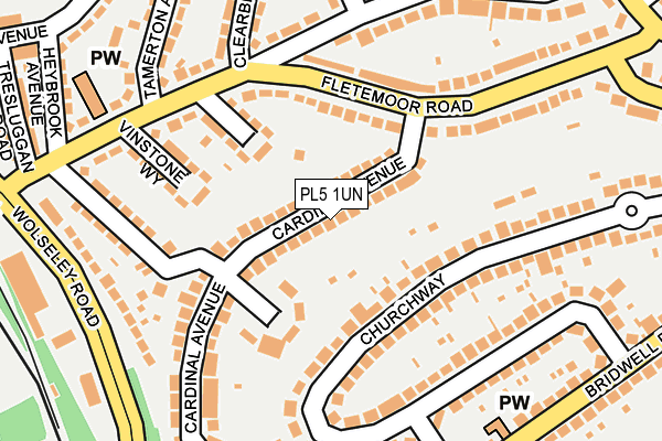 PL5 1UN map - OS OpenMap – Local (Ordnance Survey)
