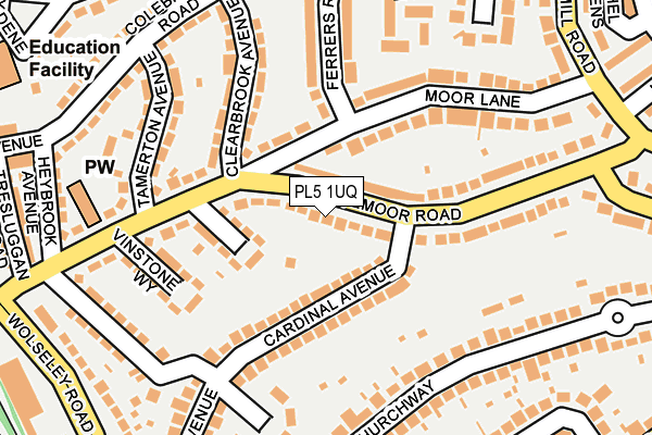 PL5 1UQ map - OS OpenMap – Local (Ordnance Survey)