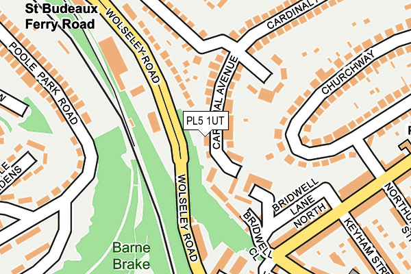 PL5 1UT map - OS OpenMap – Local (Ordnance Survey)