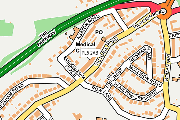 PL5 2AB map - OS OpenMap – Local (Ordnance Survey)