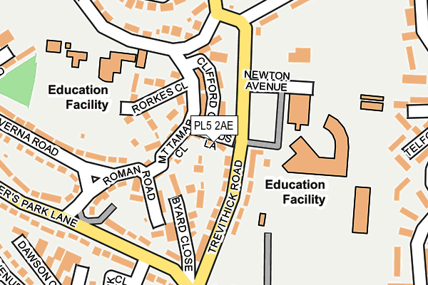 PL5 2AE map - OS OpenMap – Local (Ordnance Survey)