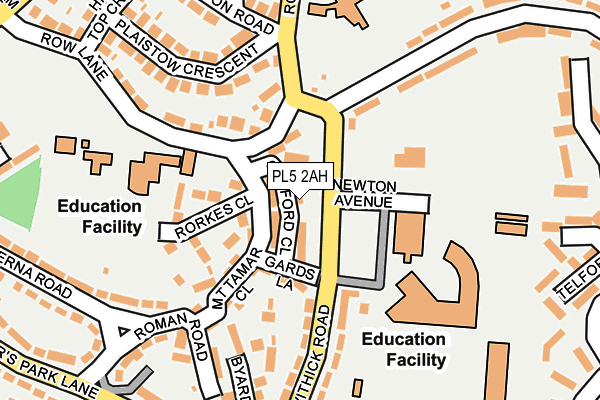 PL5 2AH map - OS OpenMap – Local (Ordnance Survey)