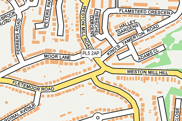 PL5 2AP map - OS OpenMap – Local (Ordnance Survey)