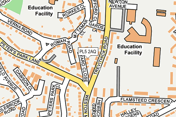 PL5 2AQ map - OS OpenMap – Local (Ordnance Survey)