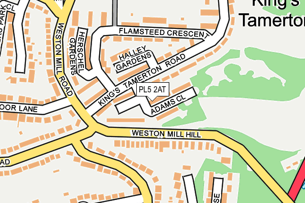 PL5 2AT map - OS OpenMap – Local (Ordnance Survey)