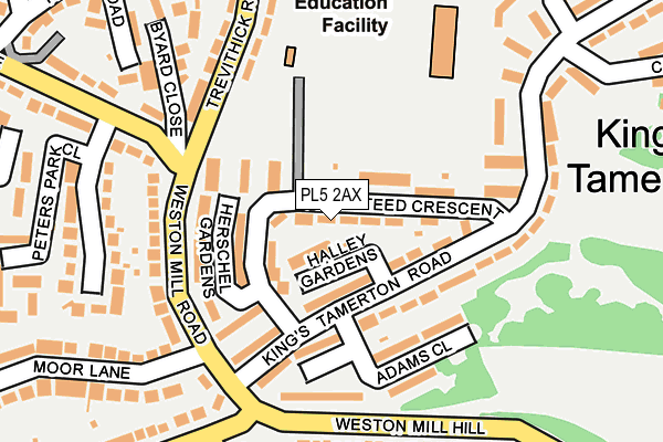 PL5 2AX map - OS OpenMap – Local (Ordnance Survey)