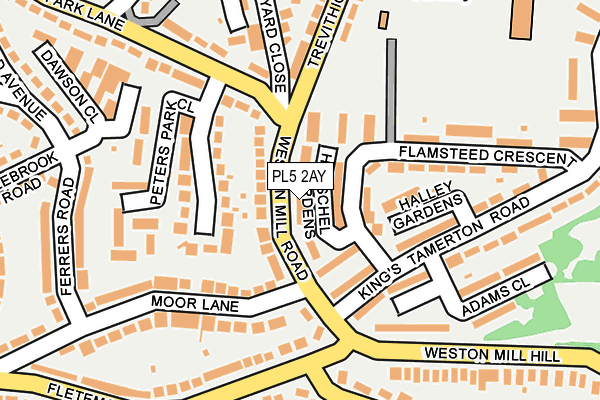 PL5 2AY map - OS OpenMap – Local (Ordnance Survey)