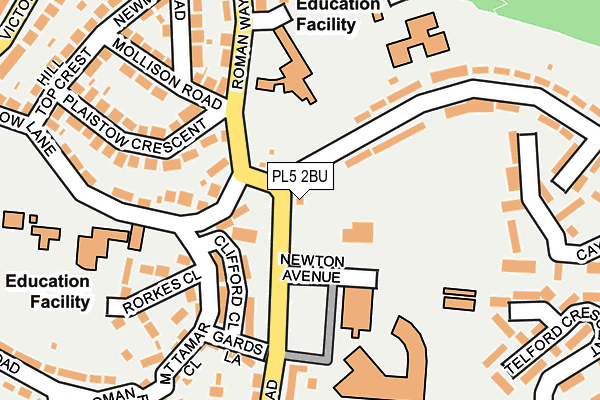 PL5 2BU map - OS OpenMap – Local (Ordnance Survey)