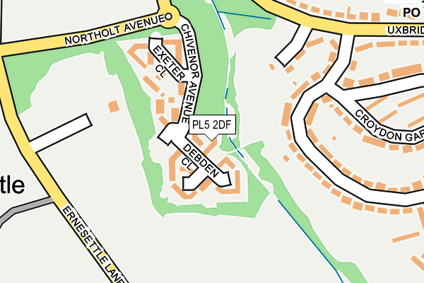 PL5 2DF map - OS OpenMap – Local (Ordnance Survey)