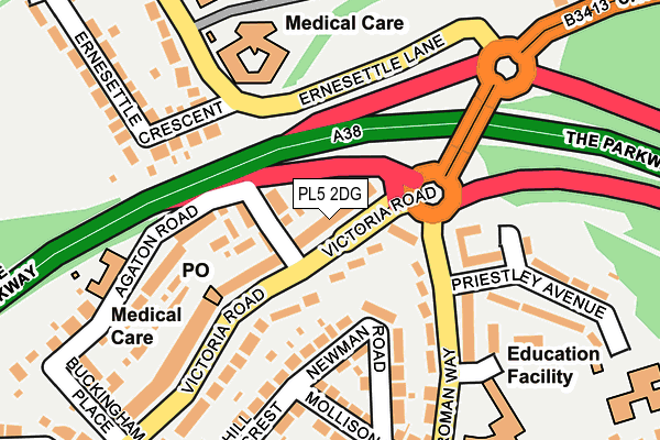 PL5 2DG map - OS OpenMap – Local (Ordnance Survey)