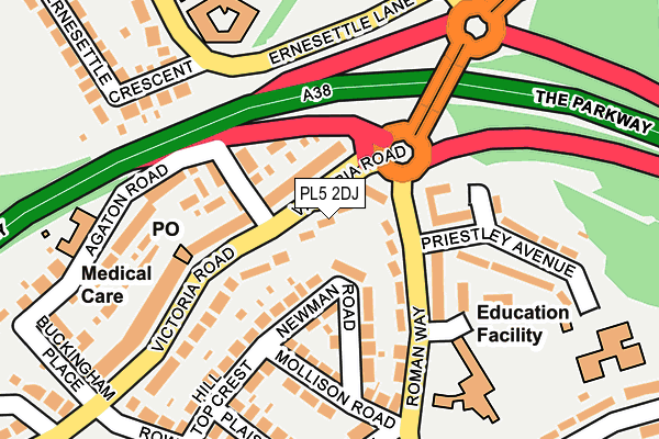 PL5 2DJ map - OS OpenMap – Local (Ordnance Survey)