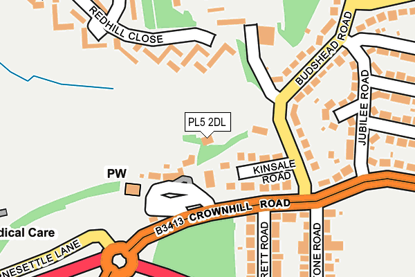 PL5 2DL map - OS OpenMap – Local (Ordnance Survey)