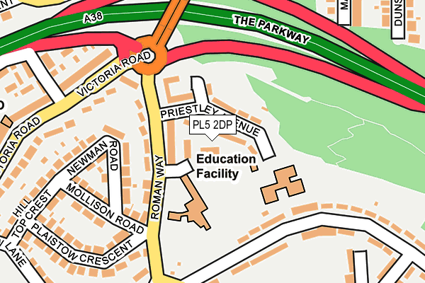 PL5 2DP map - OS OpenMap – Local (Ordnance Survey)