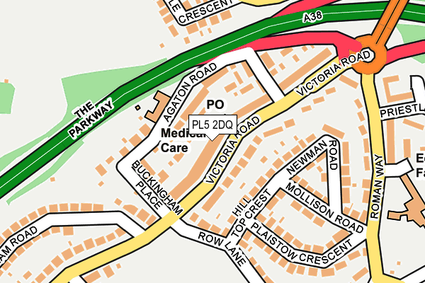 PL5 2DQ map - OS OpenMap – Local (Ordnance Survey)