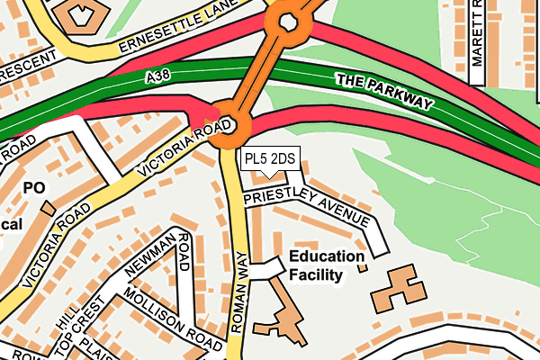 PL5 2DS map - OS OpenMap – Local (Ordnance Survey)