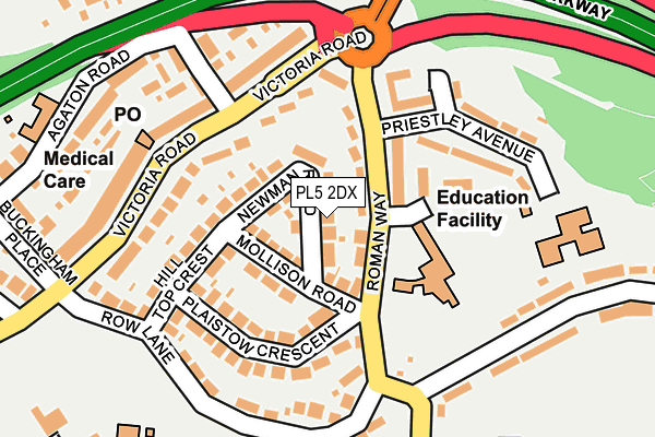 PL5 2DX map - OS OpenMap – Local (Ordnance Survey)