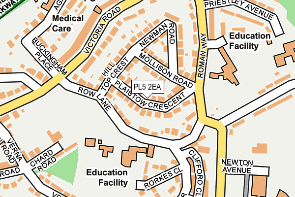 PL5 2EA map - OS OpenMap – Local (Ordnance Survey)