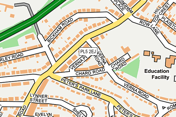 PL5 2EJ map - OS OpenMap – Local (Ordnance Survey)