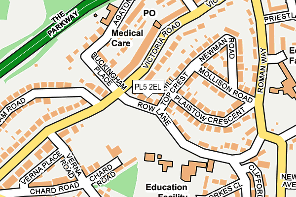 PL5 2EL map - OS OpenMap – Local (Ordnance Survey)