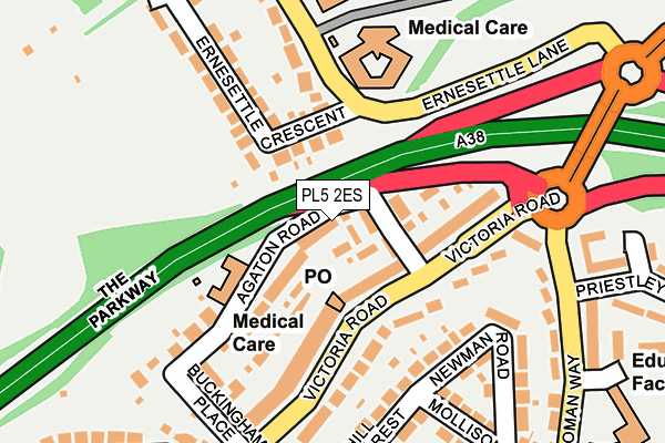 PL5 2ES map - OS OpenMap – Local (Ordnance Survey)