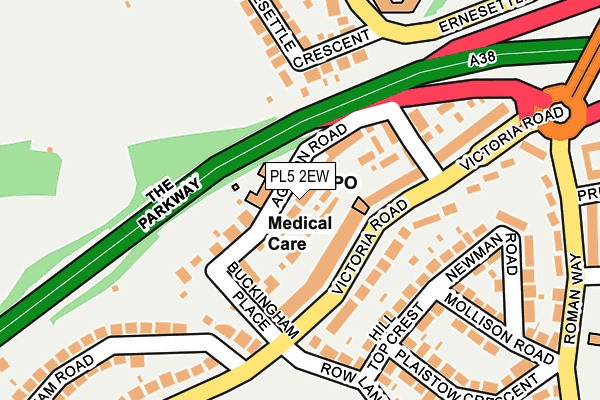 PL5 2EW map - OS OpenMap – Local (Ordnance Survey)