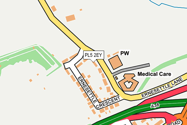 PL5 2EY map - OS OpenMap – Local (Ordnance Survey)