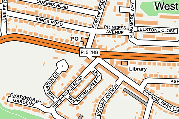 PL5 2HG map - OS OpenMap – Local (Ordnance Survey)