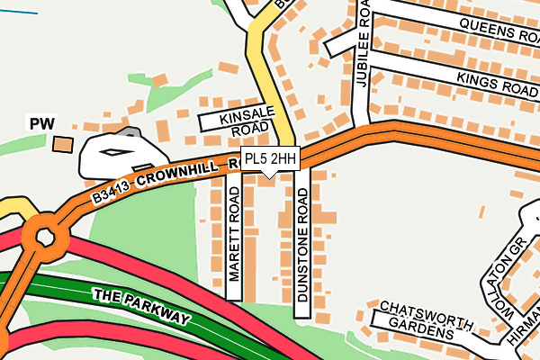 PL5 2HH map - OS OpenMap – Local (Ordnance Survey)