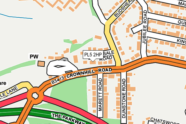 PL5 2HP map - OS OpenMap – Local (Ordnance Survey)