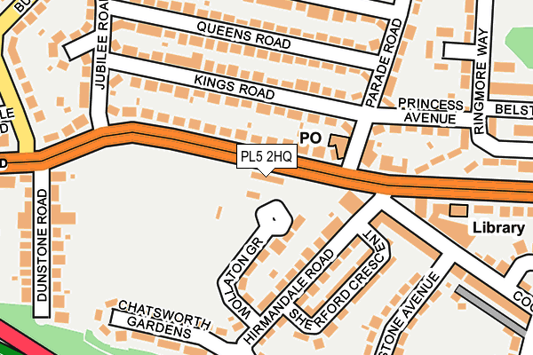 PL5 2HQ map - OS OpenMap – Local (Ordnance Survey)