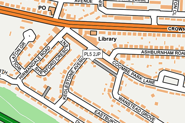 PL5 2JP map - OS OpenMap – Local (Ordnance Survey)