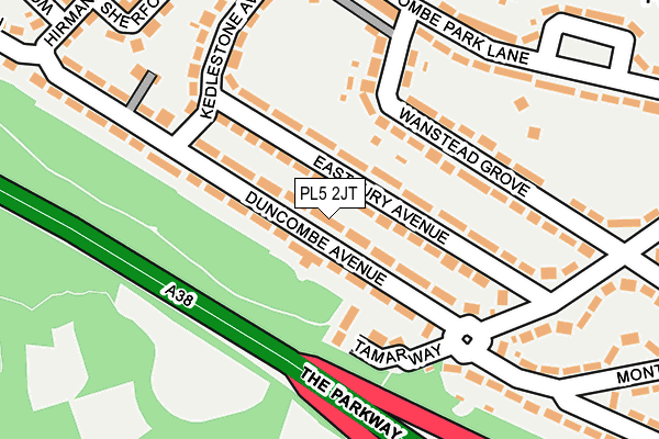 PL5 2JT map - OS OpenMap – Local (Ordnance Survey)