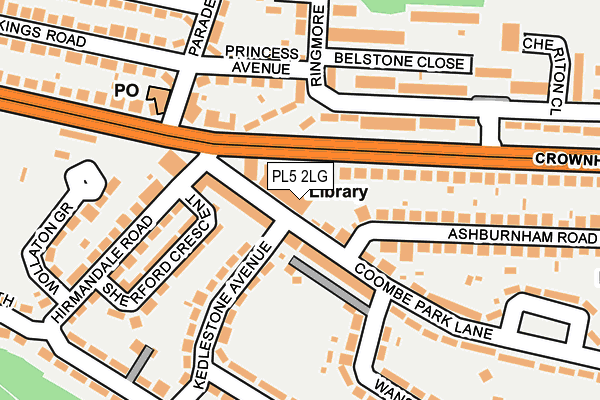 PL5 2LG map - OS OpenMap – Local (Ordnance Survey)