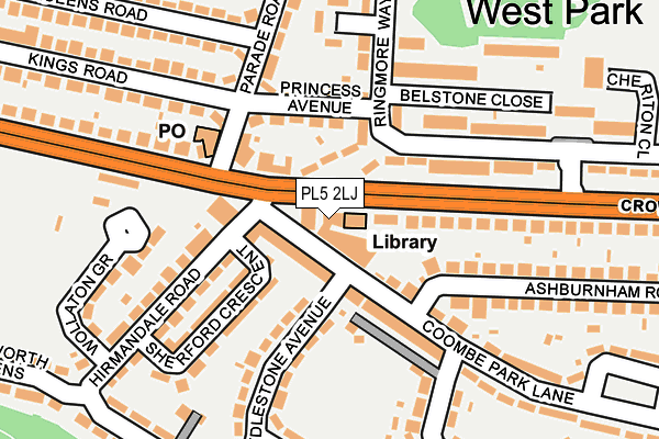PL5 2LJ map - OS OpenMap – Local (Ordnance Survey)