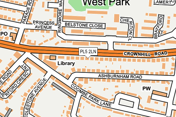 PL5 2LN map - OS OpenMap – Local (Ordnance Survey)