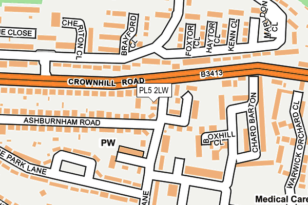 PL5 2LW map - OS OpenMap – Local (Ordnance Survey)