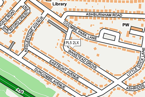 PL5 2LX map - OS OpenMap – Local (Ordnance Survey)