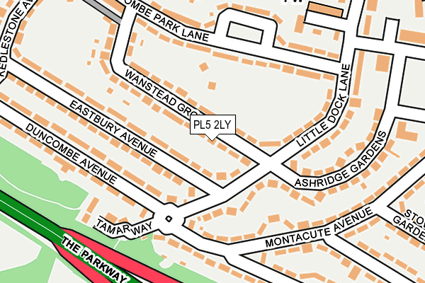 PL5 2LY map - OS OpenMap – Local (Ordnance Survey)