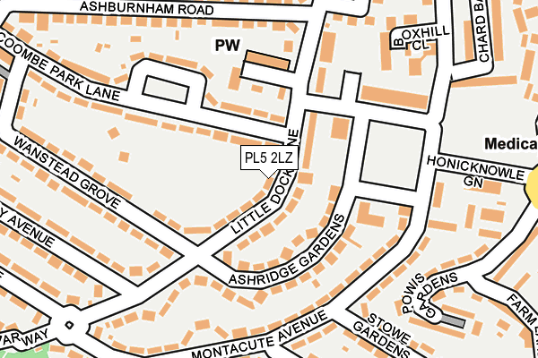 PL5 2LZ map - OS OpenMap – Local (Ordnance Survey)